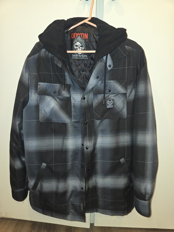 Dixxon "Destroyer" Hooded Flannel XL. Worn/washed Once.