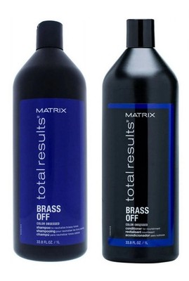 Matrix Total Results Brass Off Shampoo & Conditioner Liter 33.8 fl oz - DUO SET