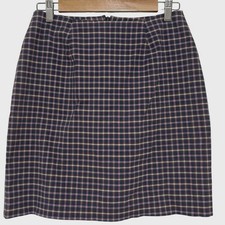 Vintage Casual Corner Plaid Mini Pencil Skirt FLAWED 8 Corpcore Academia School