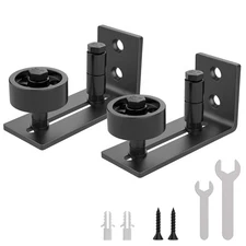 Sliding Barn Door Floor Guide Wall Mounted Hardware for Flush Bottom Adjustable