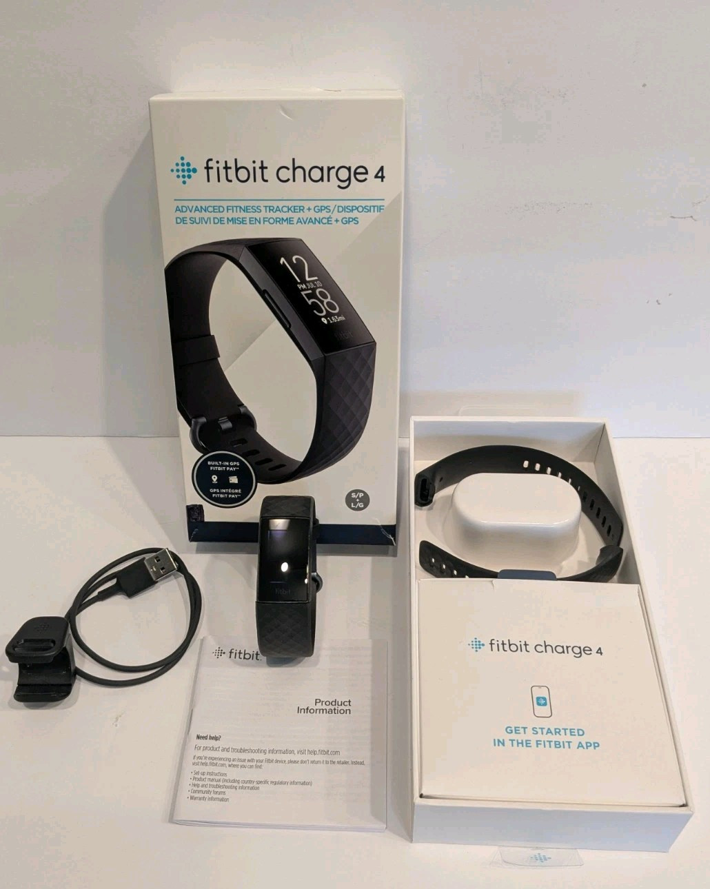 Fitbit Charge 4 Advanced Fitness Tracker + GPS Heart Rate Monitor Black - Large-image