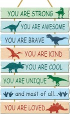 Rutiyoka Dinosaur Room Decor for Boys Bedroom Wall Dino Inspirational Art...