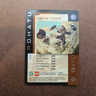Pohatu 5 Bionicle Quest for the Masks Holo Foil Promo Card - LEGO Toa of Stone