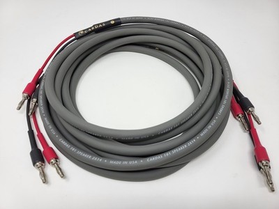 CARDAS 101 Speaker Cable w Banana Plugs connectors ends, 2.5M 8.2ft (pair) 2 pcs