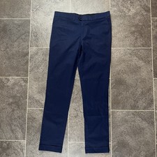 Amit Arora Smart Chino Trousers Bottoms Pants Men’s Formal Casual Navy - 32”