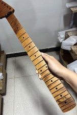 reverse Big head 22 fret lock nut Roasted flame Maple electrick guitar neck part
