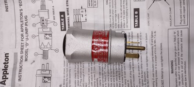 #ad Appleton ECP 2023 Explosion Proof Aluminum Electrical Plug 20A 125 250V Type B $89.21