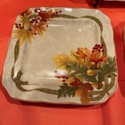222 Fifth Avenue PTS Autumn Celebrations Square Appetizer Plates Set Of 7 Retire — photo 2