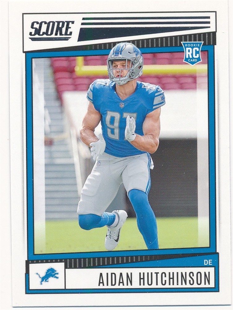 AIDAN HUTCHINSON 2022 PANINI SCORE #307 RC ROOKIE DETROIT LIONS FOOTBALL MINT