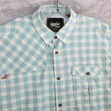 Howler Bros Matagorda Long sleeve fishing shirt Mens Large Plaid Button Up