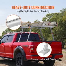 Truck Rack, 800 lbs Capacity, 19-34in Adjustable Height, Aluminum Ladder Rack fo