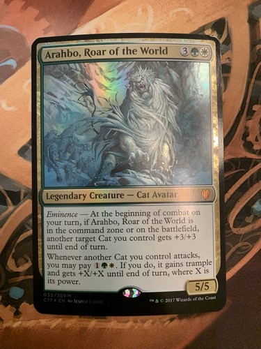 MTG Magic Commander 2017 Foil Oversized Mythic ARAHBO, ROAR OF THE WORLD