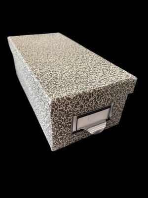 Globe Weis Business Card File Box with Slide Lock 93 BLA