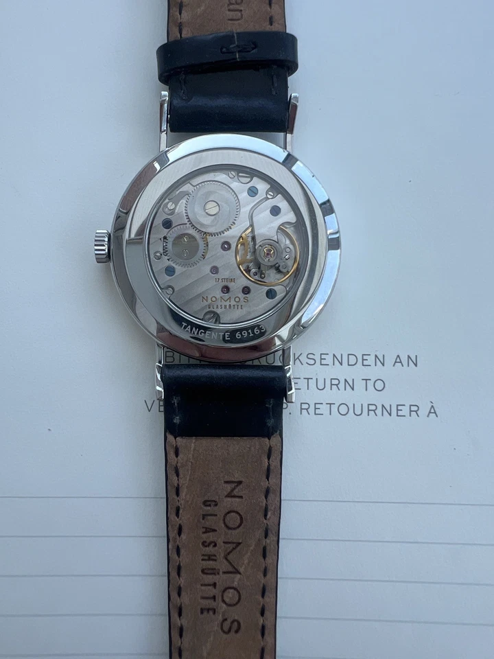 NOMOS Glashutte Tangente Manual Wind Watch 35mm Exhibition Caseback - Image 2 of 4