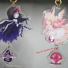 2PC Anime Puella Magi Madoka Magica Acrylic Keychain Decor Backpack Pendant Gift