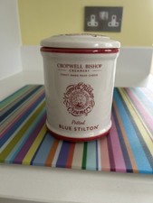 Cropwell Bishop Creamery potted blue Stilton red and white large ceramic jar