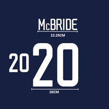 2002 USA Away Name Set MCBRIDE #20 Heat Transfer Patch Fan Kit
