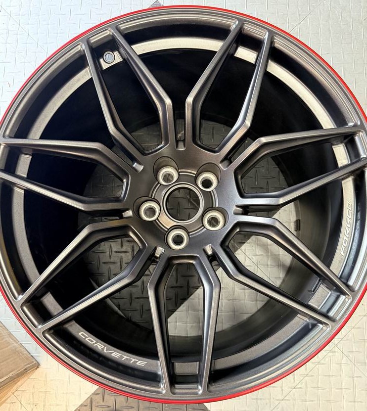2023-2027 Corvette C8 21x13 70th Anniv Rear Satin Graphite Wheel 86506453 OEM GM