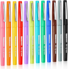 Felt Tip Pens,Colored Pens, Fine Point, Assorted Colors Fineliners,Colord Pens M