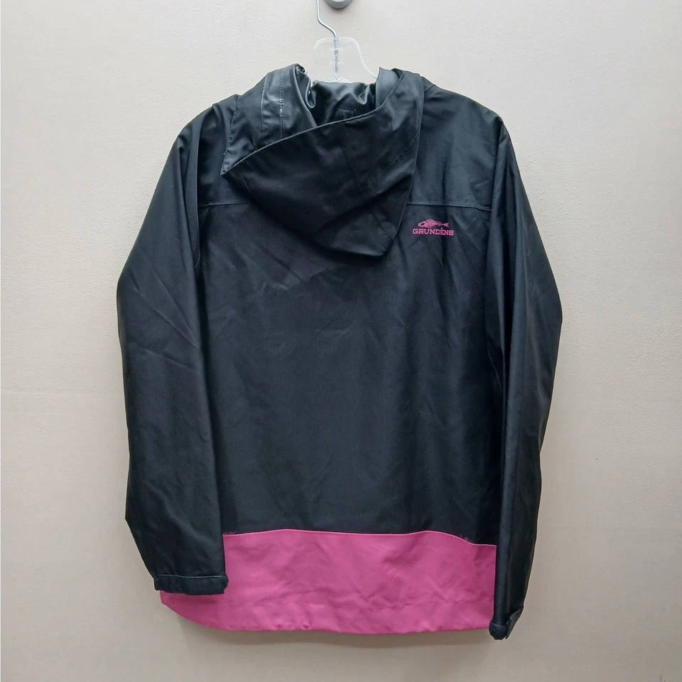 Conjunto de chaqueta y pantalón Grundens para mujer con capucha cremallera completa talla mediana negro Foto 4 de 4