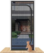 Reinforced Cat Screen Door Fits Door Opening Size 36''x 81'' Thickened Cat