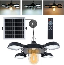 Solar Powered Pendant Lamp, 192LEDs Solar Outdoor Shed Light, Motion Sensor 5...