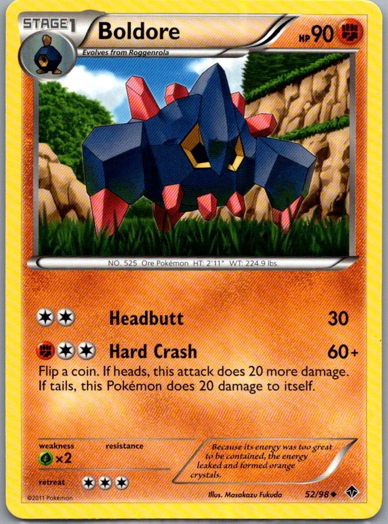 Emerging Powers Pokémon TCG Boldore 52/98
