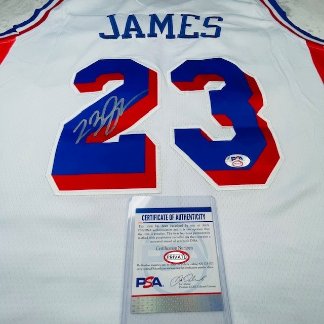 No Reserve PSA LeBron James Signed Jersey 76ers NBA White Autograph Certified view 2