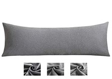 Body Pillow Cover with Zipper Premium 100 Body 21"x54" 1 Pack Dark Grey