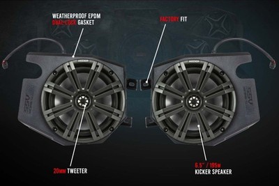 SSV Works Front Kick 6.5'' Unloaded Speaker Pods For Polaris RZRP XP 2014-22
