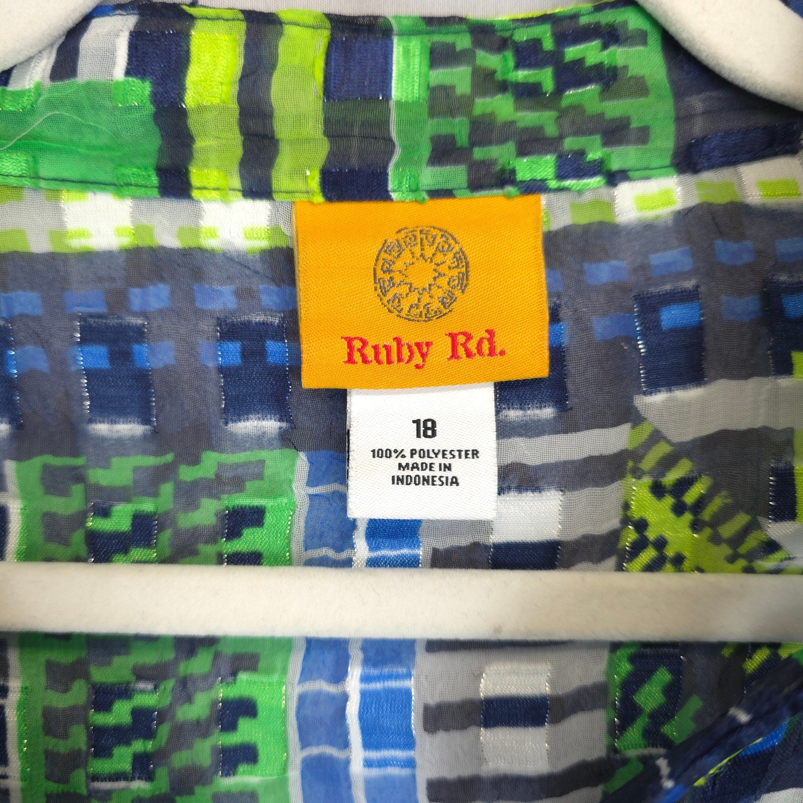 Ruby Rd Geometric Print Button Front Blouse Women… - image 7