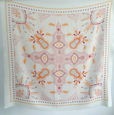 100 Wool Shawl Scarf 100cmX100cm Bandanna Pink tree Neckerchief Wrap new
