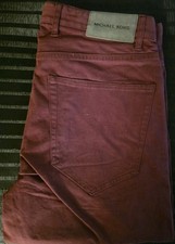 Michael Kors Pants Slim Fit Cordovan/Burgundy Size 28/32 BRAND NEW WITH TAGS 