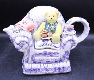 RINGTONS Paul Cardew Ltd Ed TEATIME TEAPOT Teddy Bear In Chair 16cm W34