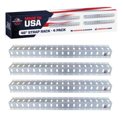 Pit Posse Aluminum Strap Rack Track Tie Down Rail Trailer Made in USA (48''/4pk)