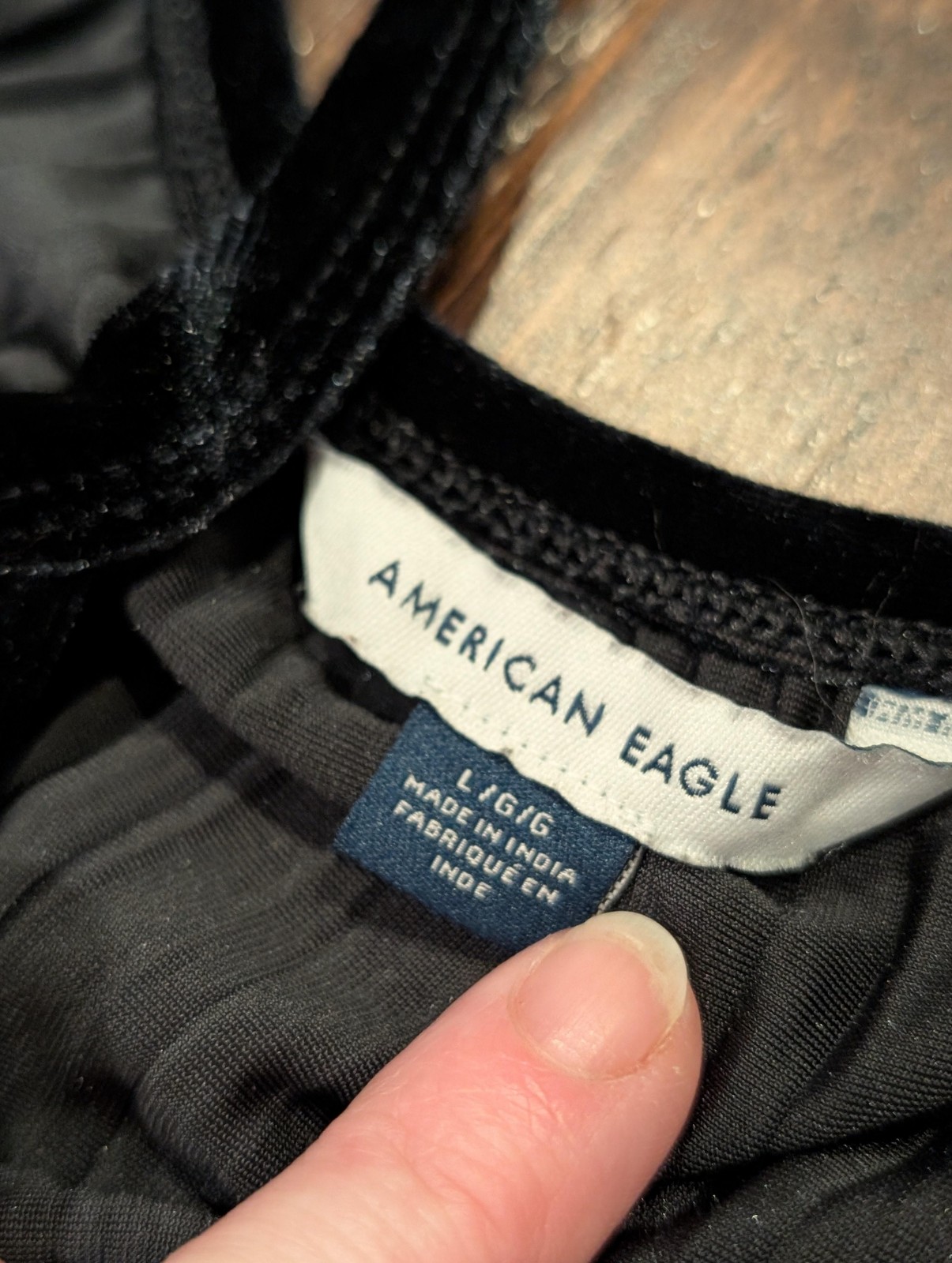 American Eagle Dress Womens Large Black Velvet Pleated A-Line Slip Mini Soft