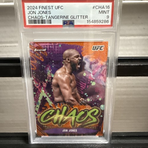PSA 10 2024 Topps Finest UFC Chaos Jon Jones #CHA-16 Tangerine Glitter  /75