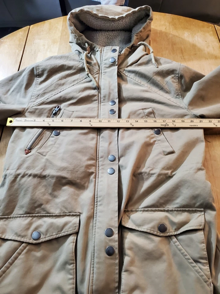 VOLCOM Womens Walk On By Sherpa Lined Water Resistant Heavy Warm Coat Size XL 16 - Image 4 of 4