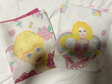 Vintage 1997 Barbie Twin Size Fitted Bed Sheet And Pillowcase Ballerina