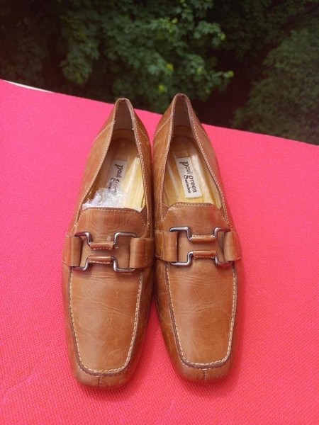 Women Paul Green Loafers Orange Leather 39