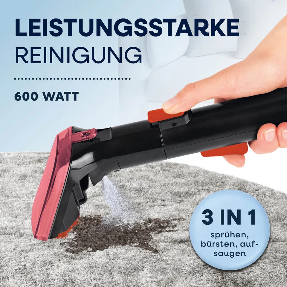 CLEANMAXX Waschsauger Teppich Auto Polster Reiniger Flecken Entferner tragbar - Bild 3 von 4