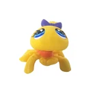 LPS Littlest Pet Shop Yellow Orange Spider Blue Diamond Eyes #593 Purple Bow