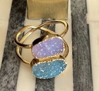 Vintage Double Druzy Quartz Crystal Ring Size 7 — photo 6
