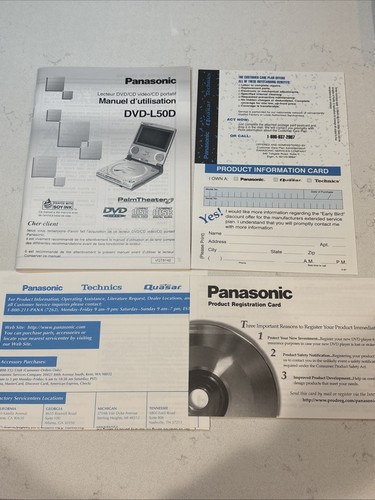 Panasonic DVD L50 DVD/CD Player mit Fernbedienung, Koffer, AV-Kabel, Netzkabel & Anleitungen - Bild 11 von 17