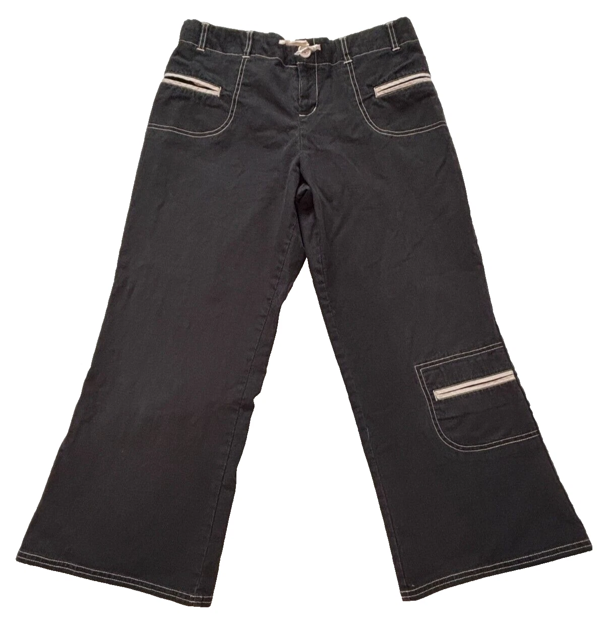 VTG I.L.U. Flair Leg Black & Tan Capri Cropped Pants Women's Size 13 Y2k 90's
Opens in a new window
