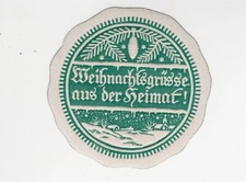 GERMANY WW I CHRISTMAS EMBOSSED POSTER STAMP
