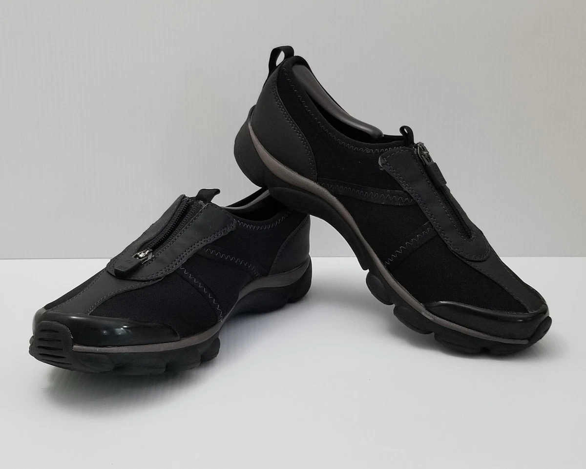 Easy Spirit E360 ESRAMSY Womens Size 7 M Black Zip Up Athleisure Walking Shoes