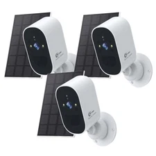 XVIM 3PK Wireless Solar Battery Camera WiFi 1080P Outdoor Security Camera System