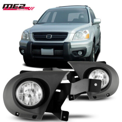 Fog Lights Pair For Honda Pilot 2003-2005 Front Clear Bumper Driving Front Lamps
