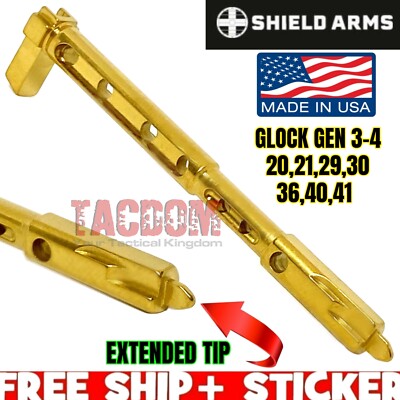SHIELD ARMS for Glok LARGE FRAME Striker Stainless TiN Gold Extended Tip 20 21 